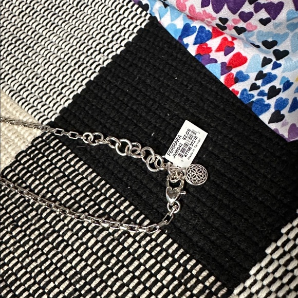 Brighton nwt Ferrera Virtue Oak Tree heart reversible pendant silver necklace - Picture 5 of 6